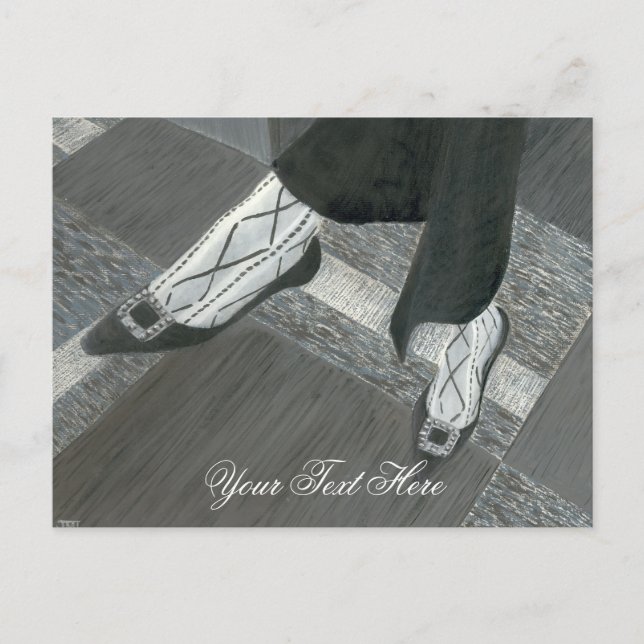 postal de los zapatos de entrevista (Anverso)