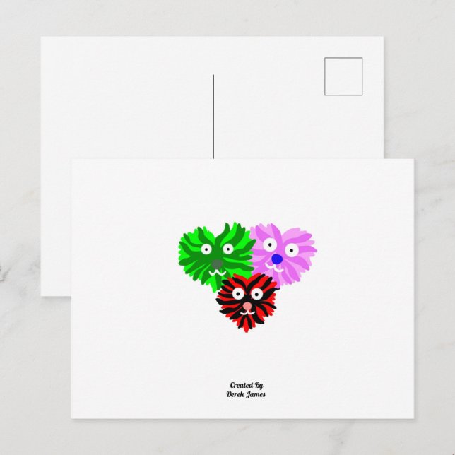 Postal de los zumbidos del corazón (Anverso / Reverso)