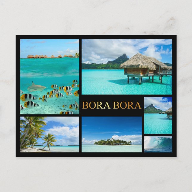 postal de lujo de Bora Bora (Anverso)