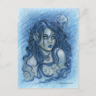 Postal de luna de invierno