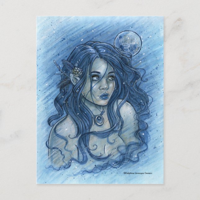 Postal de luna de invierno (Anverso)