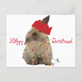 Postal de lúpulo del conejito del navidad