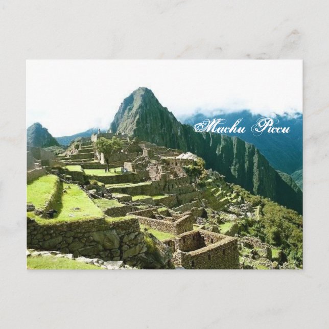 Postal de Machu Picchu Perú (Anverso)