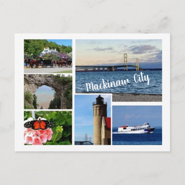 Postal de Mackinaw (Anverso)