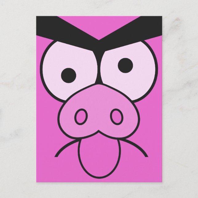 Postal de Mad Pig personalizado (Anverso)