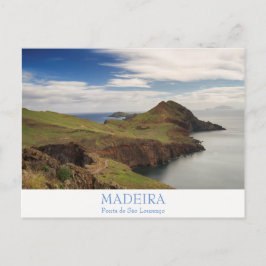 Postal de Madeira - Ponta de Sao Lourenco con text