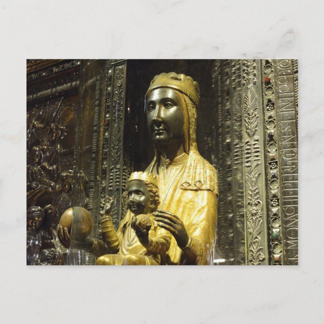 postal de madonna montserrat negra (Anverso)