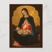 Postal de Madonna y arte infantil
