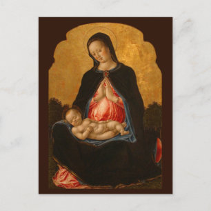 Postal de Madonna y arte infantil