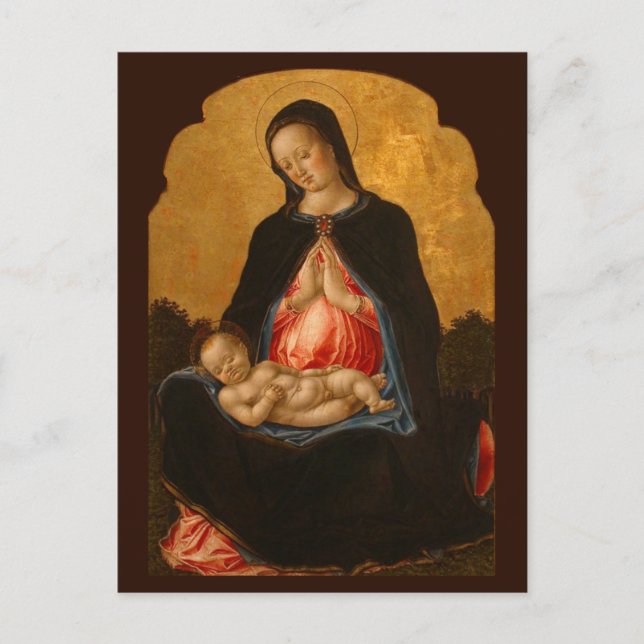 Postal de Madonna y arte infantil (Anverso)