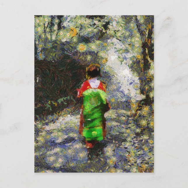 Postal de Maiko con luz solar (Anverso)