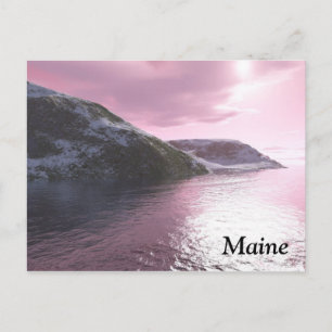Postal de Maine Pink Sunrise por Tamara Ward