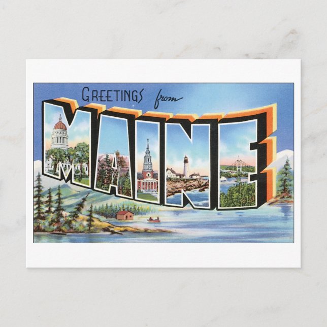 Postal de Maine Vintage (Anverso)