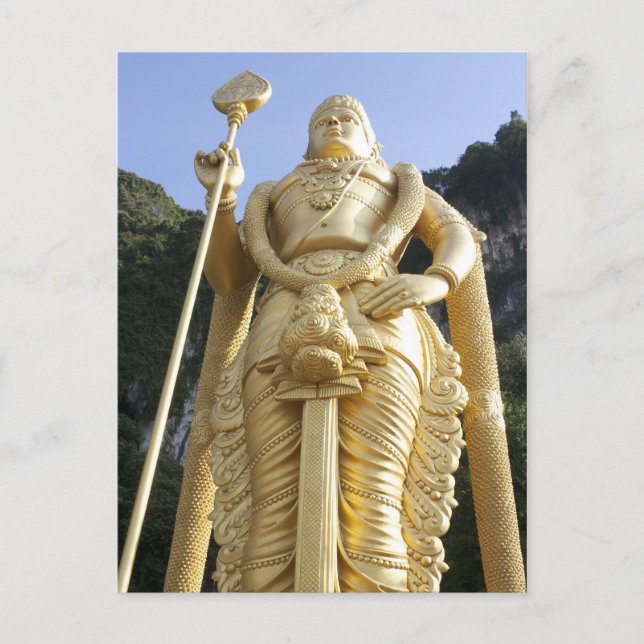 Postal de Malasia de la cueva Batu (Anverso)