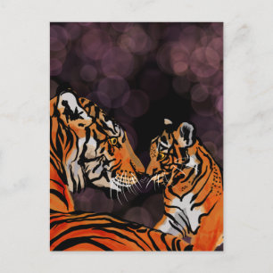 Postal de mamá de tigres