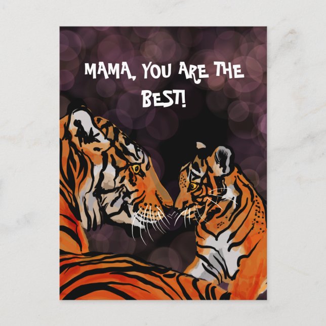 Postal de mamá de tigres (Anverso)
