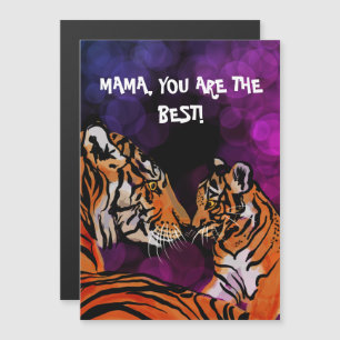 Postal de mamá de tigres