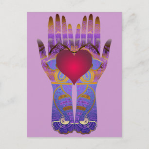 Postal de manos celestiales