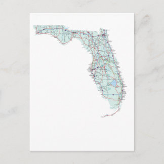 Postal de mapa interestatal de Florida
