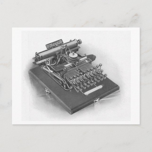 Postal de máquina de escribir vintage (Anverso)