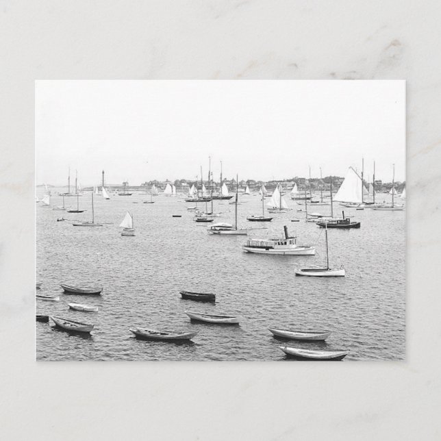 Postal de Marblehead Harbor Massachusetts 1900 (Anverso)