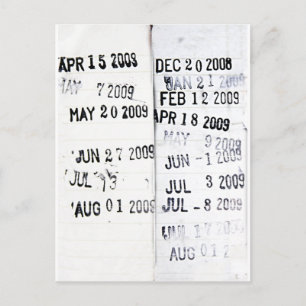 Postal de marca de fecha de biblioteca