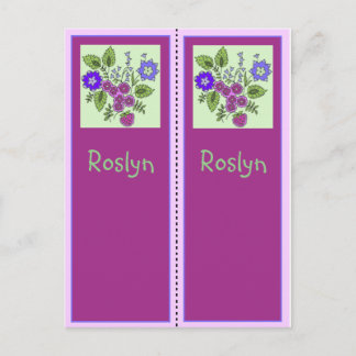Postal de marcadores personalizada de Roslyn