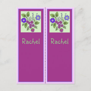 postal de marcadores personalizados de Rachel