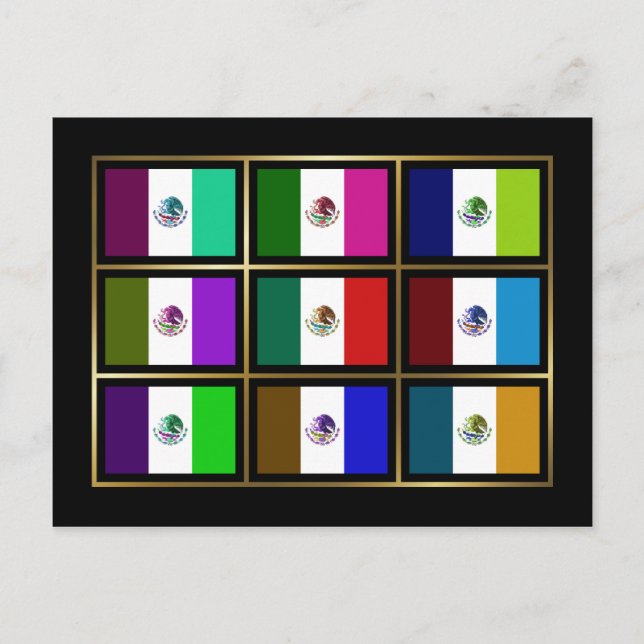 Postal de marcas múltiples de México (Anverso)