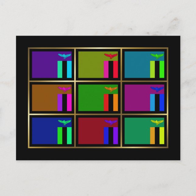 Postal de marcas múltiples de Zambia (Anverso)