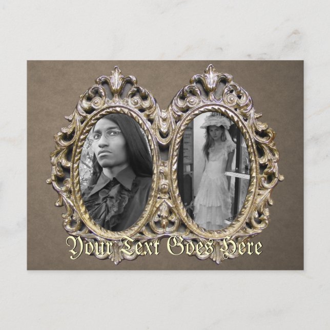 Postal de marco doble elegante (Anverso)