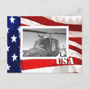 Postal de marco fotográfico de bandera estadounide