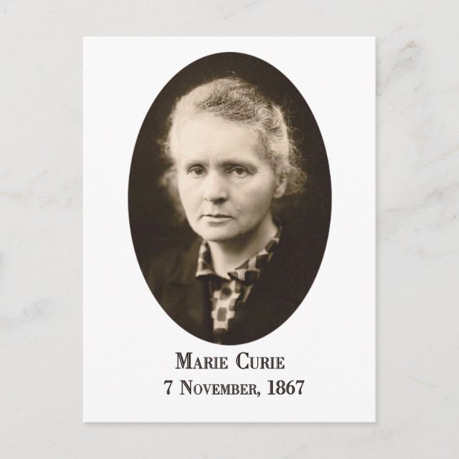 Postal de Marie Curie (Anverso)