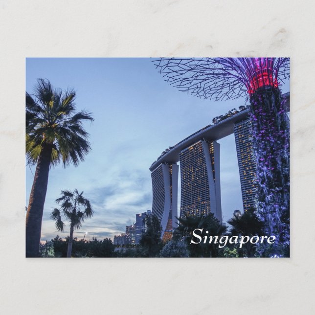 postal de Marina Bay Sands de Singapur (Anverso)
