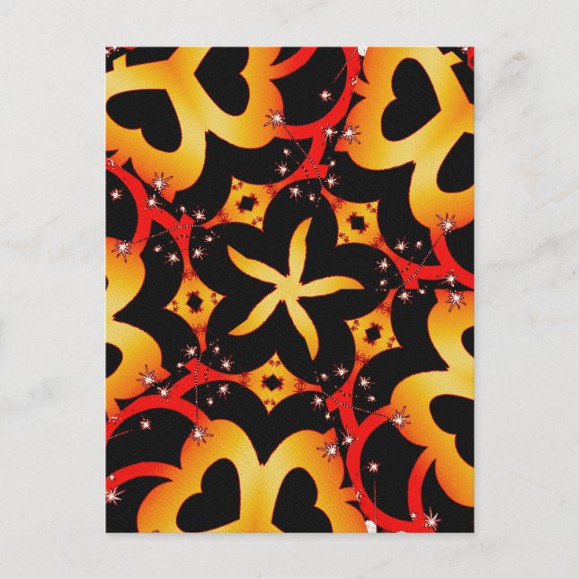 postal de mariposa abstracta (Anverso)