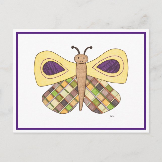 Postal de mariposa caprichosa (Anverso)