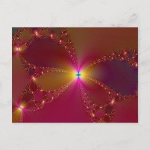 Postal de mariposa de joyas