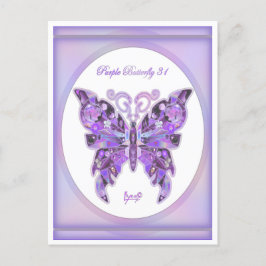 Postal de mariposa morada 31