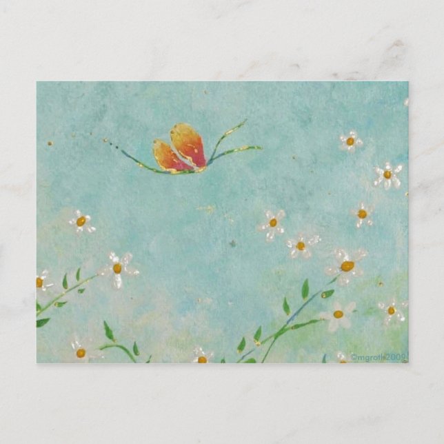 postal de mariposa pintada (Anverso)
