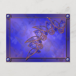 Postal de mariposas de cobre
