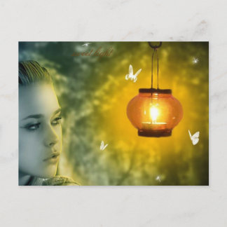 Postal de mariposas dulces y ligeras