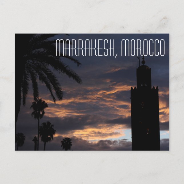 Postal de Marrakesh, Marruecos (Anverso)