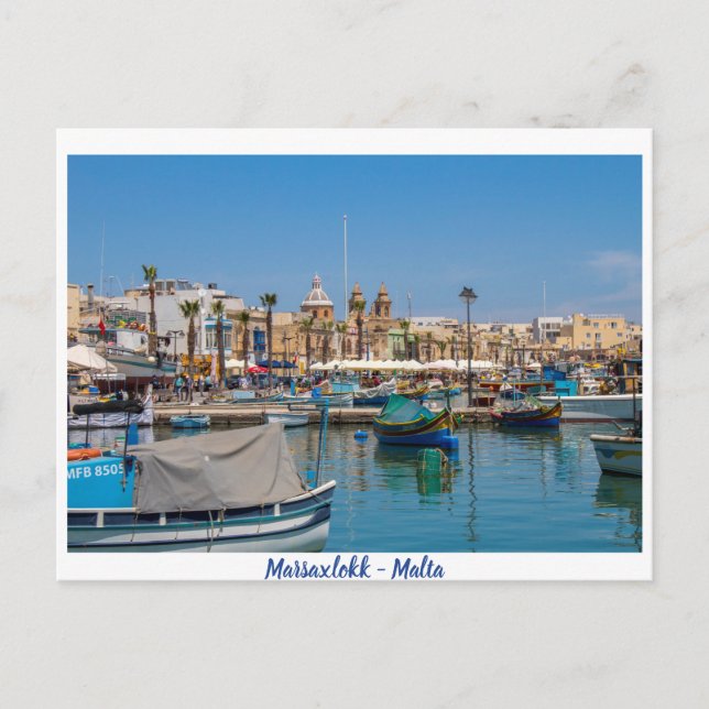 postal de Marsaxlokk (Anverso)