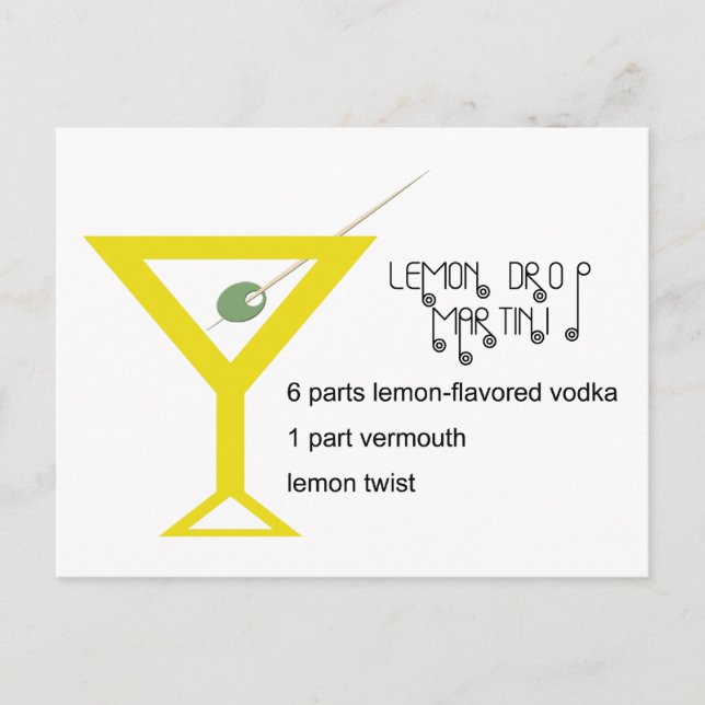 Postal de Martini Lemon Drop (Anverso)