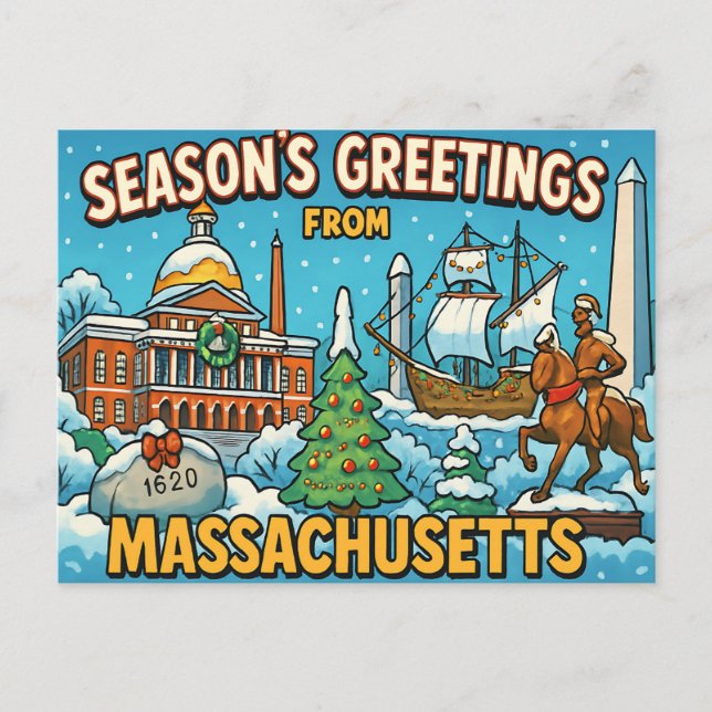 postal de MASSACHUSETTS (Anverso)