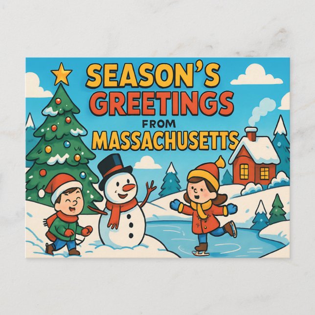 postal de MASSACHUSETTS (Anverso)