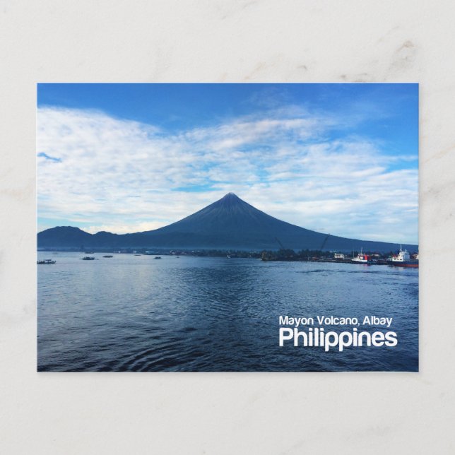 Postal de Mayon Volcano Albay Filipinas (Anverso)