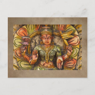 Postal de meditación de India