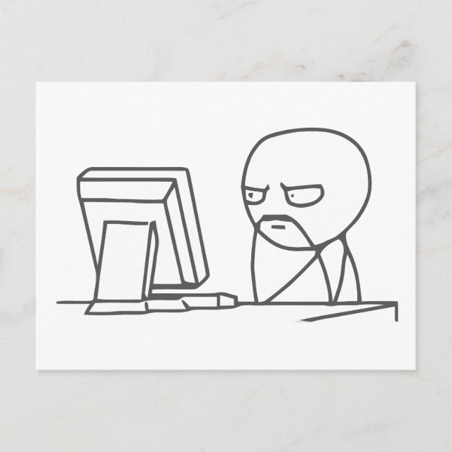 Postal ‏ de meme de tipo de computadora - Postcard (Anverso)