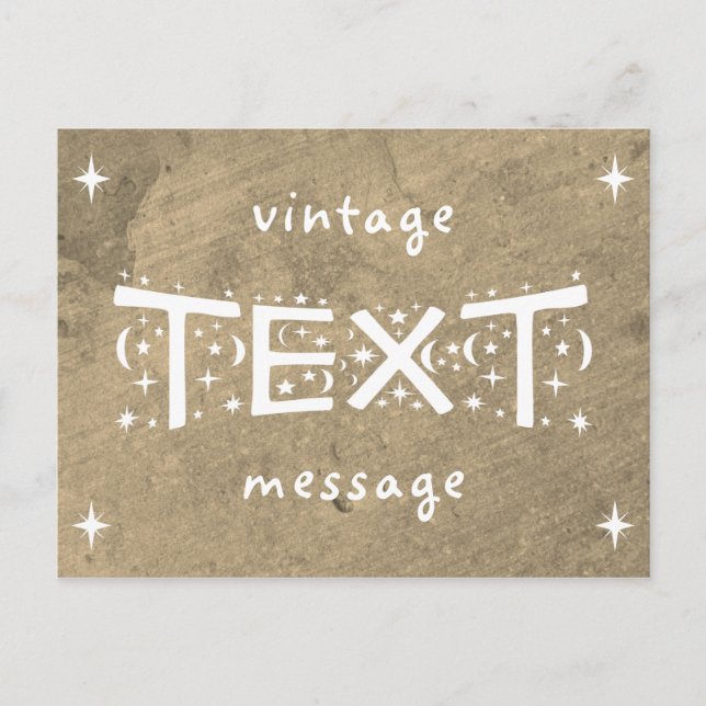 Postal de mensaje de texto para la cosecha de roca (Anverso)